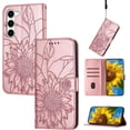 thumbnail image 2 of Wallet Case for Samsung Galaxy S23 Case with Card Holder,Sunflower Pattern Leather Phone Case with Kickstand Magnetic Shockproof Cover for Samsung Galaxy S23 Rose Gold Sunflower, 2 of 11