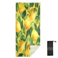 thumbnail image 2 of Quick-Dry Beach Towel 71x31in with Storage Bag, Sand Free Microfiber Towel for Travel, Swimming, Camping Refreshing Lemons, 2 of 9