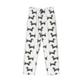 thumbnail image 4 of Goofa Dachshund Dog Puppy Printed Soft Pajama Pants for Men, Wide Leg Comfy Casual Lounge Yoga Pants-Small, 4 of 9