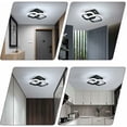 thumbnail image 3 of Lámpara de techo LED moderna, lámpara de techo acrílica de 22W 2550LM, lámpara de techo para comedor, cocina, estudio, luz blanca fría/6500K negro, 3 of 5
