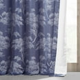 thumbnail image 6 of Sequoia Cobalt Blue Faux Silk Jacquard Curtain (1 Panel), Sequoia Cobalt Blue, 50W X 96L, 6 of 6