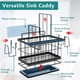 thumbnail image 2 of Kitchen Sink Organizer, Wall Mounted Storage for Sponge, Brush, Dishwashing Liquid, Black Stainless Steel Wall Mounted Sponge Holder-20*16*14 cm, 2 of 4