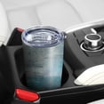 thumbnail image 5 of 20oz Insulated Tumbler, Travel Coffee Tumbler with Lid, Cup Holder Friendly Travel Coffee Mug, Stainless Steel Thermos, 20 Oz Tumbler, Reusable Insulated Coffee Mug with Lid ( Teal Green ), 5 of 7