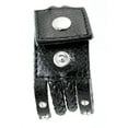 thumbnail image 2 of Ladies Silver Tone clear cz black leather strap watches 24x30mm, 2 of 2