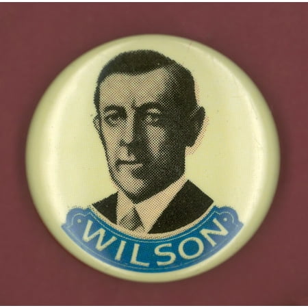 Wilson Campaign Button Ndemocratic Presidential Campaign Button From Woodrow WilsonS 1916 Bid For President Poster Print by Granger Collection