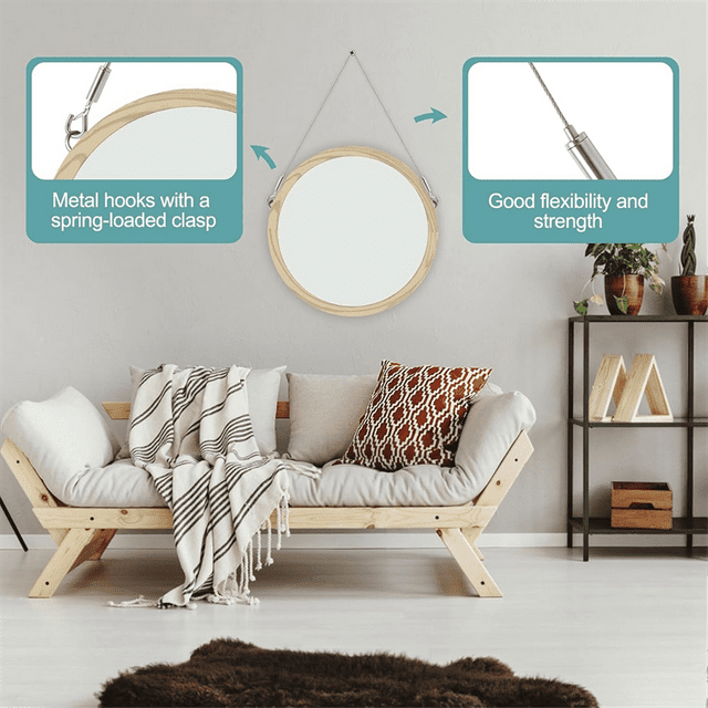 Ensemble de 4 Fils Suspendus Réglables pour Photos, Fil en Acier Inoxydable de 3,3 Pi à 6,6 Pi pour Miroirs Suspendus, Cadre Photo, Enseignes