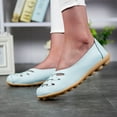 thumbnail image 3 of Modisza Women's Retro Loafers Braided Leather Slip on Flat Loafer Ladies Comfortable Walking Dressy Shoes with Ankle Strap Blue 6.5, 3 of 6