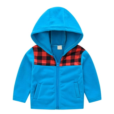 

nsendm Toddler Boys Light Weight Jacket Toddler Boys Girls Winter Long Sleeve Fashion Linking Children s Padded Coat Blue 4-5 Years