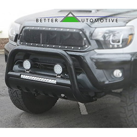 BETTER AUTOMOTIVE LED Bull Bar Fit 2011-2019 Chevy Silverado / GMC Sierra 2500/3500HD 3" Black LED BULL BAR Black Brush Guard