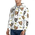 thumbnail image 2 of Hoodies for Men - Cute French Bulldog Crown Long Sleeve Comfrt Men'S Fashion Hoodies & Sweatshirts, Sweatshirts for Men Hoodies Pullover Clothing Clothes with Pouch, 2 of 7