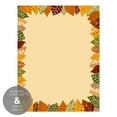 thumbnail image 3 of Modern Thanksgiving Leaf Border Letterhead / 50 Seasonal Printer Paper Sheets / 8.5" x 11" Fall Leaves Illustration / Beautiful Autumn Stationery, 3 of 5
