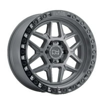 Black Rhino Kelso 17X9 6X139.7 -12Et 78.1Cb Battleship Gray W/ Black Ring Wheel
