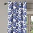 thumbnail image 2 of Ambesonne Traditional Grommet Curtain, Chinese Lotus, 50" x 96", Lilac Purple White, 2 of 6