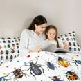 thumbnail image 5 of Homewish Beetle Pattern Queen Comforter Set,Natural Bug Bedding Sets,Colorful Wild Animal Bedding Comforter Set For Boys Teens,Breathable Home Decor Reversible,3-Piece, 5 of 8