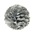 thumbnail image 2 of Wrapables® 12" Set of 3 Tissue Pom Poms Party Decorations for Weddings, Birthday Parties Baby Showers and Nursery Décor, Metallic Silver, 2 of 3