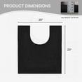 thumbnail image 4 of Home Weavers 100% Cotton Contour Rug Toilet Mat, Soft & Absorbent Bathroom Contour Mat, Washable Bath Contour Rug, 20"x20", Black, 4 of 10