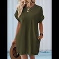 thumbnail image 4 of Vestidos de Verano para Mujer, Moda 2025, Minivestido de Corta, Verde , Talla M, 4 of 9