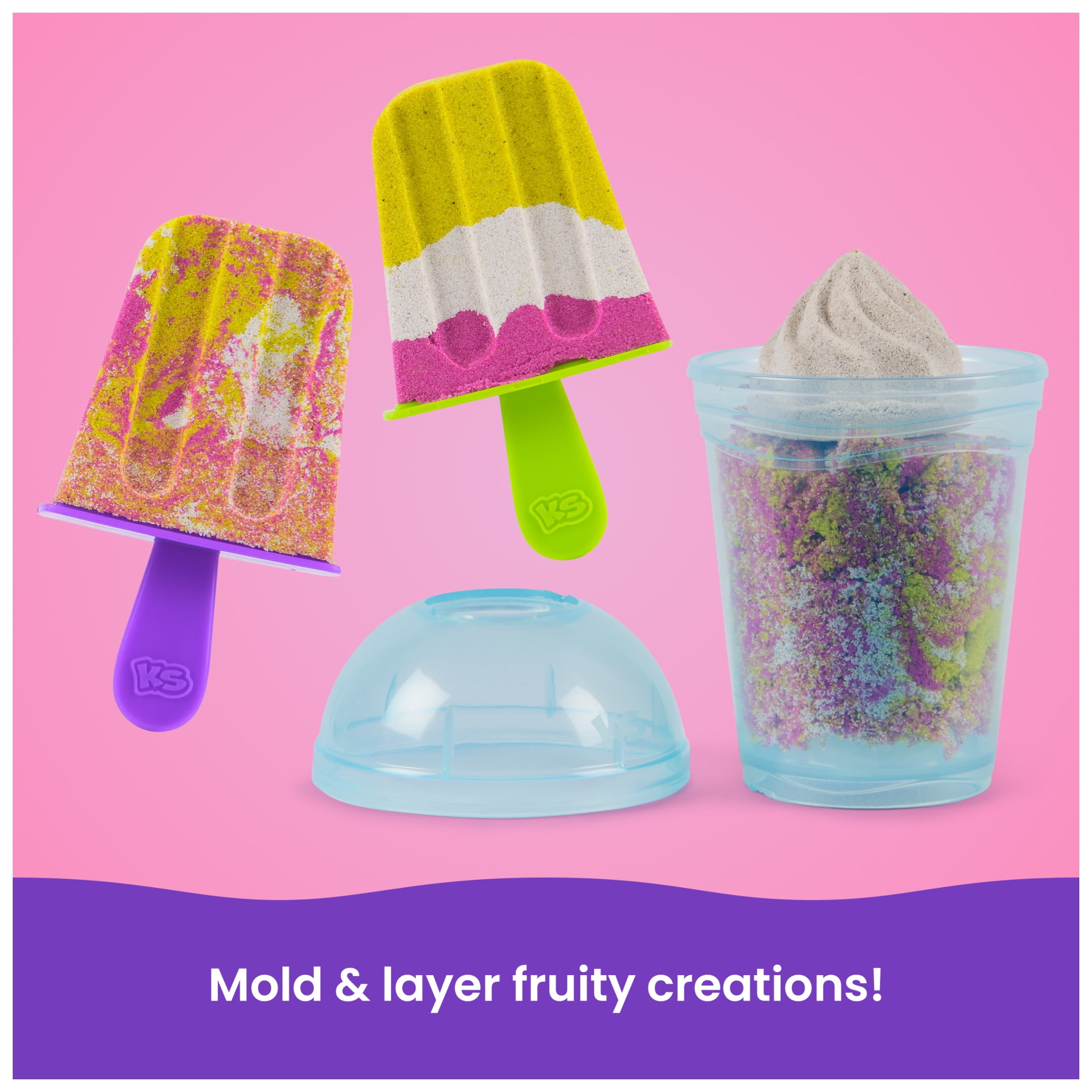 Kinetic Sand, Smoothie Mixer with 14 oz Play Sand & Tools, Play Food Toy for Ages 5 and up