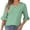 Green, variant on MaFYtyTPR Women Top 3/4 Sleeve Fashion Ladies's Casual V-Neck Striped Bloues With Ruffled Shaped Sleeves