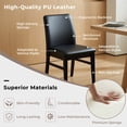 thumbnail image 6 of Demi Bonn 25.5" Counter Height Bar Dining Chair Set of 2 with Backrest Padded Seat for Dining Room Living Room, Walnut, 6 of 8