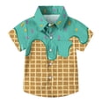 thumbnail image 3 of uublik Button Down Shirts for Boys Short Sleeve Dress Shirts Kids Summer Casual School Uniform Shirt, Size 2T-15, 3 of 6