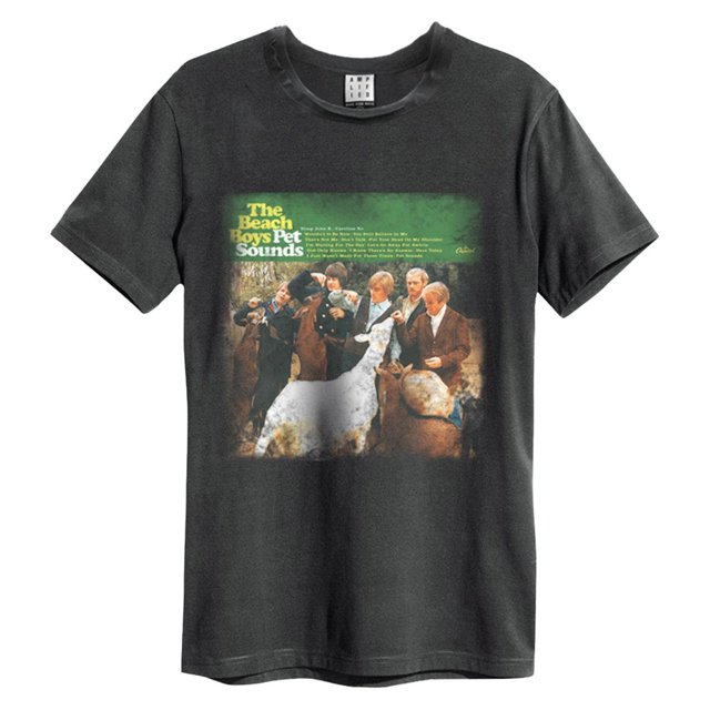 Amplified - Camiseta Pet Sounds The Beach Boys para Adultos Unisex (Carbón)