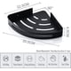 thumbnail image 3 of Estante de baño sin taladro, especiero de esquina, estante metálico de pared para cocina con 4 ganchos, estante de almacenamiento para ducha, cesta de ducha, instalación adhesiva (negro mate, 2 nivele, 3 of 5
