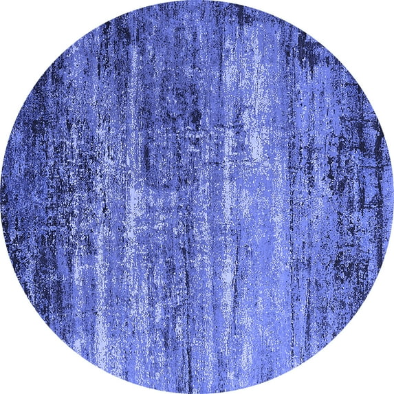 Ahgly Company Indoor Round Oriental Blue Industrial Area Rugs, 6' Round