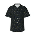 thumbnail image 2 of Goofa Constellation Hawaiian Shirt for Men, Unisex Summer Beach Casual Short Sleeve Button Down Shirts,Aloha Tropical Floral print shirt-Large, 2 of 9