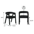 thumbnail image 4 of Walker Edison Modern Boucle Rounded Back Dining Chair - Black (Set of 2), 4 of 12