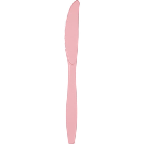 288/Case Bulk Classic Pink Plastic Knives