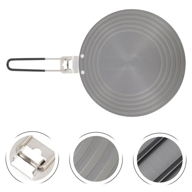 LIFKOME 1Set Induction Cooker Heat Conducting Plate for Adults Aluminium Cooking Aid Black