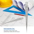 thumbnail image 3 of Stainless Steel  Feeler Gauge Ruler, Welding  Hole Taper Gauge Test Inspection Measuring Ruler 0-15mm, 3 of 8