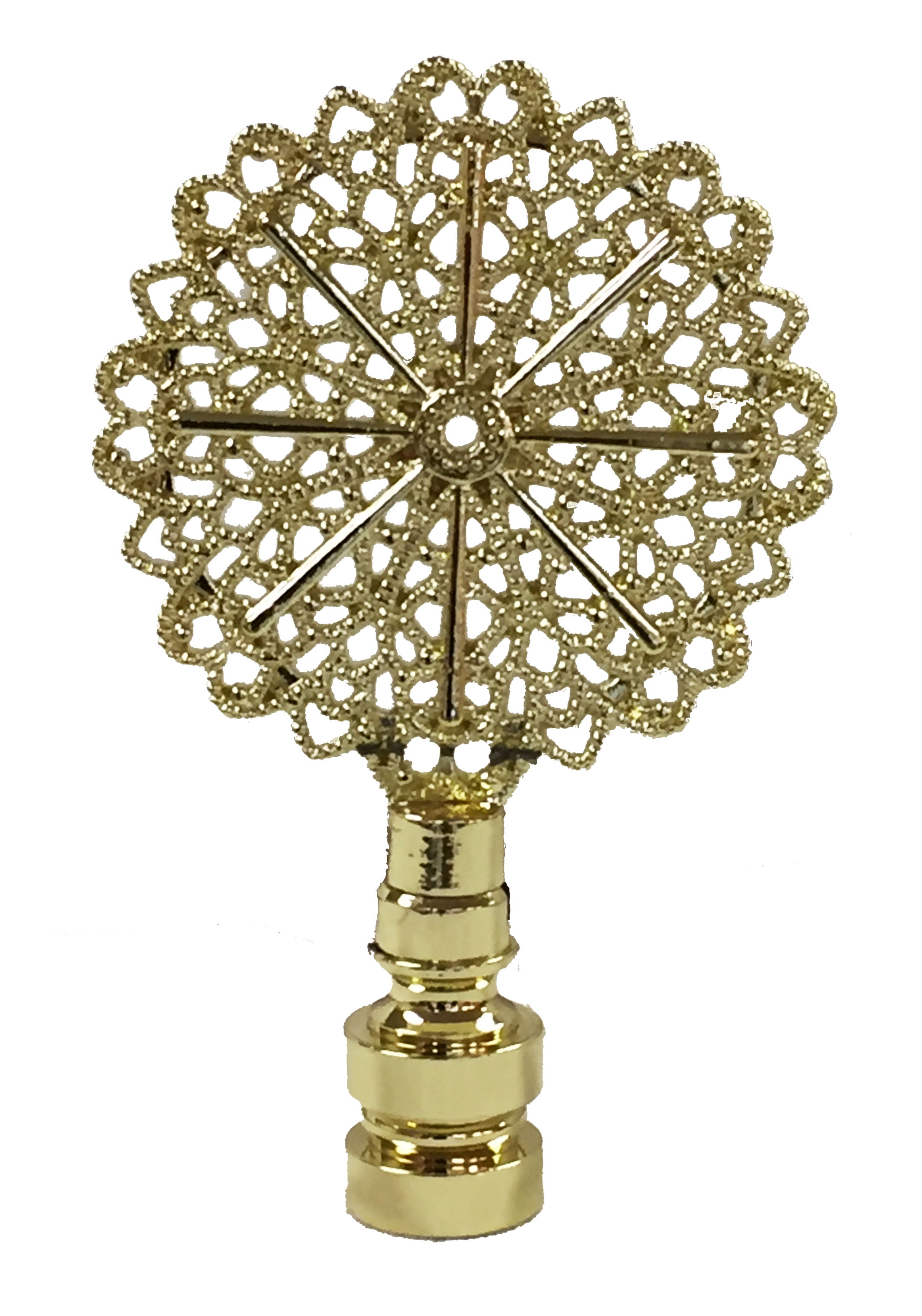 Royal Designs, Inc. Traditional European Filigree Lamp Finial for Lamp Shade, F5020PB1