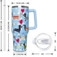 thumbnail image 2 of Dachshund Gifts Cup for Women Girls, 40oz Tumbler with Handle and Straw Lid, Stainless Steel Double Walled Insulated Mug Water Bottle, Cute Dog Lover Birthday Gift Idea, 2 of 6