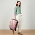 thumbnail image 6 of New York Xpress 16" Underseat Carry-on Luggage Hardside Lightweight 2-Wheel Small Suitcase, Rose Gold - 2538, 6 of 10