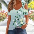 thumbnail image 5 of ATENAR Womens Shirts Summer Short Sleeve T Shirts for Women Casual Tee Mint Green XL, 5 of 6