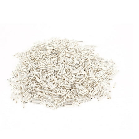 Aeg Metal - Unique Bargains 2000pcs Pin Shaped EN1010 18 AWG Wire End Uninsulated Metal Ferrule