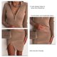 thumbnail image 2 of Vestido De Señora, Cierre De Cremallera, Vestido De Otoño Delgado, Manga Larga, Cuello En V Para Mujer Para Vacaciones, 2 of 6