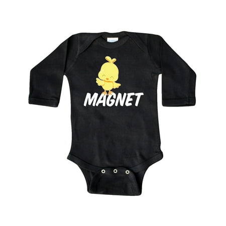 

Inktastic Im a Chick Magnet Gift Baby Boy Long Sleeve Bodysuit