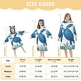 thumbnail image 3 of joogoo Wearable Blanket Hoodie Turtle Palm Leaves for Flannel Sherpa Pocket 3-14 YR S, 3 of 7
