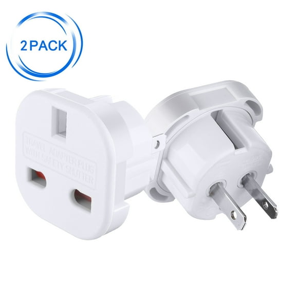 Strhowill 2 pcs UK to US Travel switch socket，hongkong uk 3 holes to US 1-15R 2 pin Plug Socket AC Power Charger Adapter Converter，American US plug 2 pins can be turned，AUS 2 PIN plug to uk socket