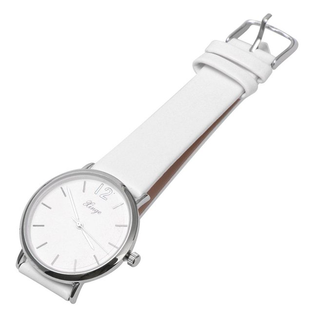 Reloj de de material cuero para Hombre de 1 Pieza, Reloj de de Clásico de Negocios Resistente para Hombre - Blanco Hugo Relojes de pulsera simples del cuarzo