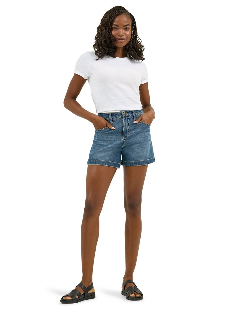 Lee Women's A-Line Shorts, Sizes 4-20, Mid Rise Regular Fit 4