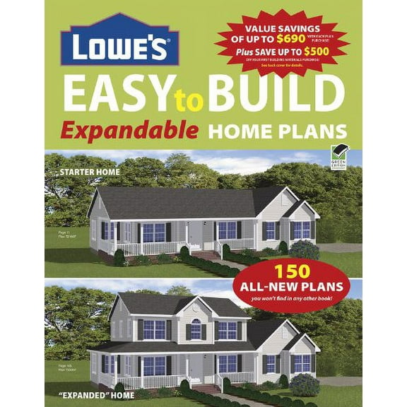 Pre-Owned Lowe's Easy To Build Expandable Home Plans (Paperback) 1580114679 9781580114677