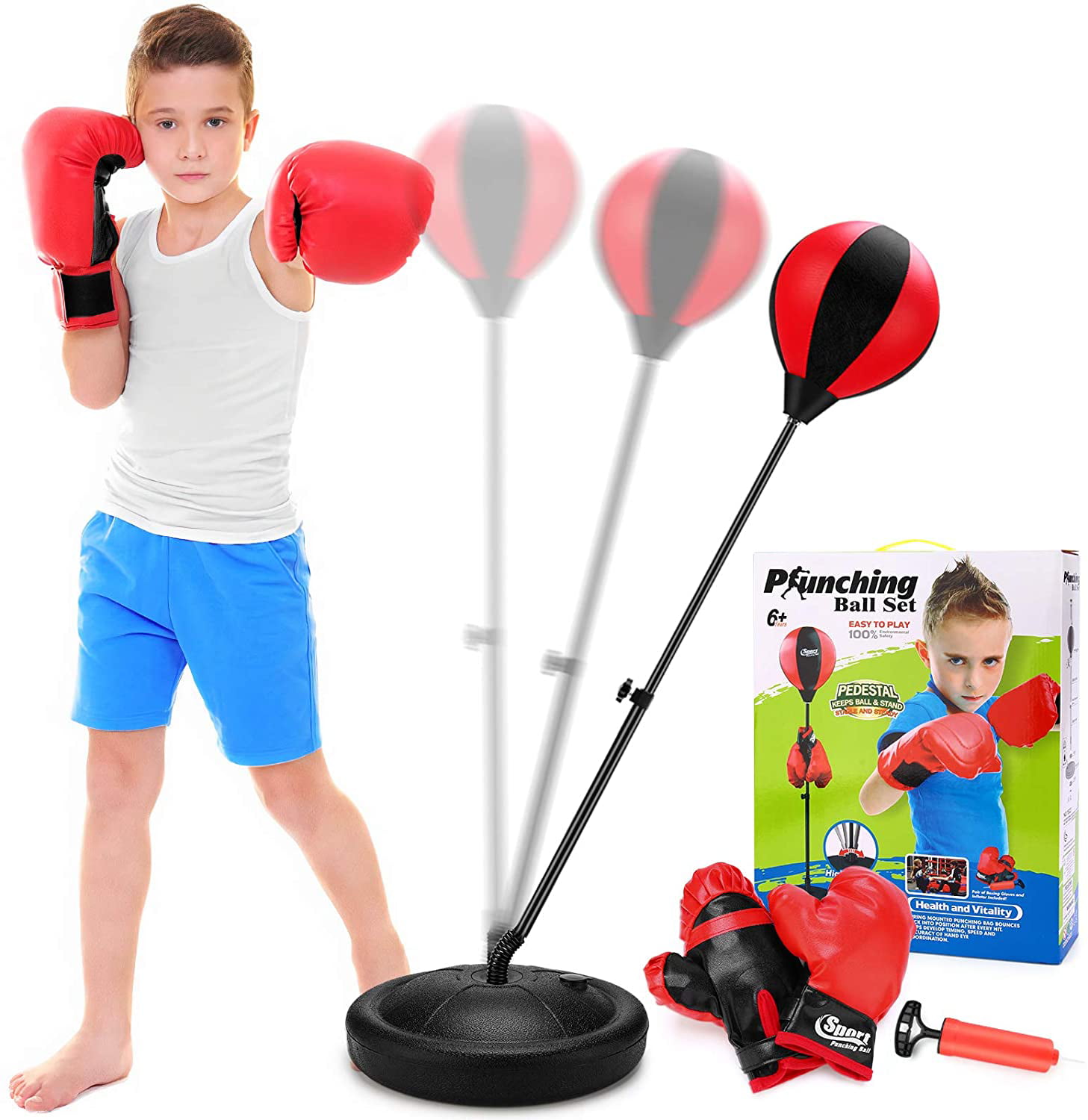 Fun Sport Boxing Bag and Gloves toy set Age 3 Years 1372553 