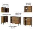 thumbnail image 4 of Cocina Integral Completa Esquinera 293cm Emilly Madesa Open 01 - Marrón Madesa GCEM293001, 4 of 10
