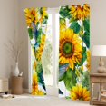 thumbnail image 3 of Homewish Hummingbird Animal Black Out Curtains for Teens Boys Girls,Floral Sunflower Flower Curtains Pack of 2 (42x63 Each),Green Yellow Bedroom Curtains,Lightweight Room Decor, 3 of 6