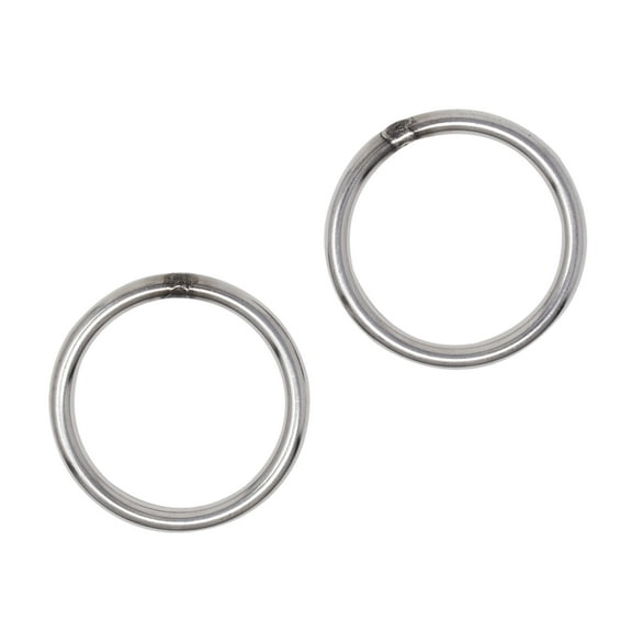 Scuba Choice 316 Stainless Steel Welded Round Ring 6mm x 50mm (1/4" x 2"), 2pc