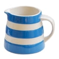 thumbnail image 2 of Apto para lavavajillas, taza de con rayas blancas y azules de cerámica, taza para leche, oficina en hogar S perfecl Taza blanca con rayas azules, 2 of 8